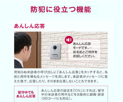 Panasonic テレビドアホン VL-SWE710KF 外でもドアホン パナソニック ワイヤレスモニター付き インターホン 防犯