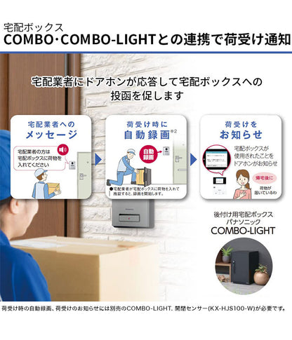 Panasonic テレビドアホン VL-SWE310KFA 外でもドアホン パナソニック ワイヤレスモニター付き インターホン 防犯