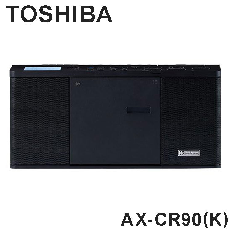 東芝 CDラジオ AX-CR90(K) AUREX Bluetooth対応 ブラック TOSHIBA ワイドFM対応 ネオジウムスピーカー採用