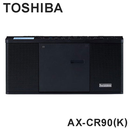 東芝 CDラジオ AX-CR90(K) AUREX Bluetooth対応 ブラック TOSHIBA ワイドFM対応 ネオジウムスピーカー採用