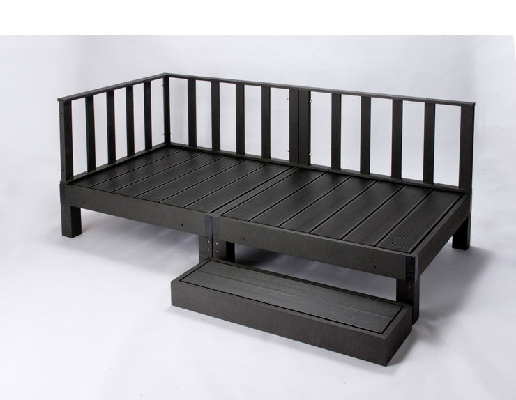 【HP-900 ウッドデッキ 本体 2個 コーナーパネル サイドパネル ステップ台】人工木 腐らない 5点セット 樹脂 パネル セット ガーデン 防腐 DIY コーナーパネル パネル付き サイドパネル 踏み台(代引不可)