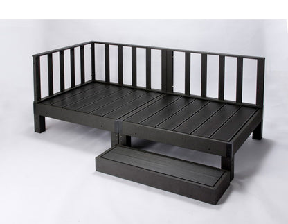 【HP-900 ウッドデッキ 本体 2個 コーナーパネル サイドパネル ステップ台】人工木 腐らない 5点セット 樹脂 パネル セット ガーデン 防腐 DIY コーナーパネル パネル付き サイドパネル 踏み台(代引不可)