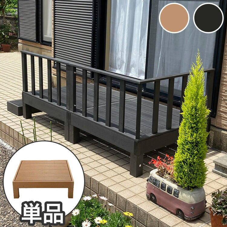 【ウッドデッキ 人工木 本体 幅90】樹脂 90cm幅 HP-900 縁台 DIY 腐りにくい 水洗い 連結できる ウッドパネル ステージ(代引不可)