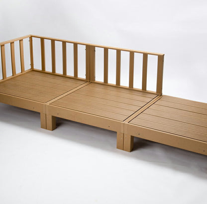 【ウッドデッキ 人工木 本体 幅90】樹脂 90cm幅 HP-900 縁台 DIY 腐りにくい 水洗い 連結できる ウッドパネル ステージ(代引不可)