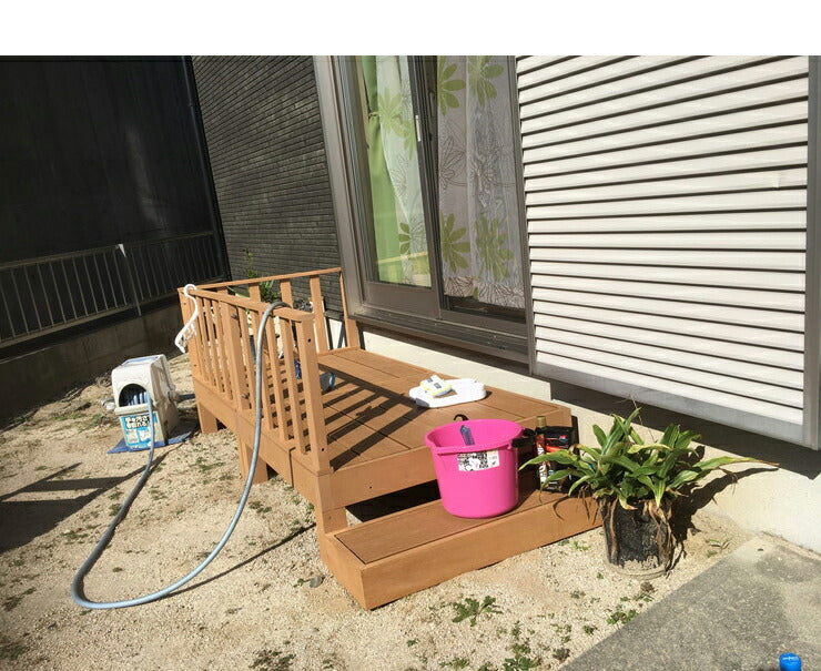 【ウッドデッキ 人工木 本体 幅90】樹脂 90cm幅 HP-900 縁台 DIY 腐りにくい 水洗い 連結できる ウッドパネル ステージ(代引不可)