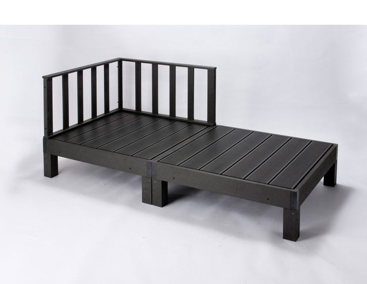 【HP-900 ウッドデッキ 本体 2個 コーナーパネル】人工木 腐らない 3点セット 樹脂 パネル セット ガーデン 防腐 DIY コーナーセット パネル付き(代引不可)