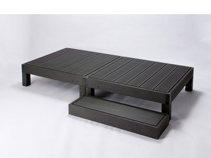 【HP-900 ウッドデッキ 本体 2個 踏み台】人工木 腐らない 3点セット 樹脂 踏み台 セット ガーデン 防腐 DIY 踏み台セット ステップ(代引不可)