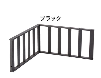 【ウッドデッキ 人工木 コーナーパネル 単品】樹脂 89.5cm幅 HP-C 縁台 DIY 腐りにくい 水洗い 連結 ウッドパネル ステージ(代引不可)