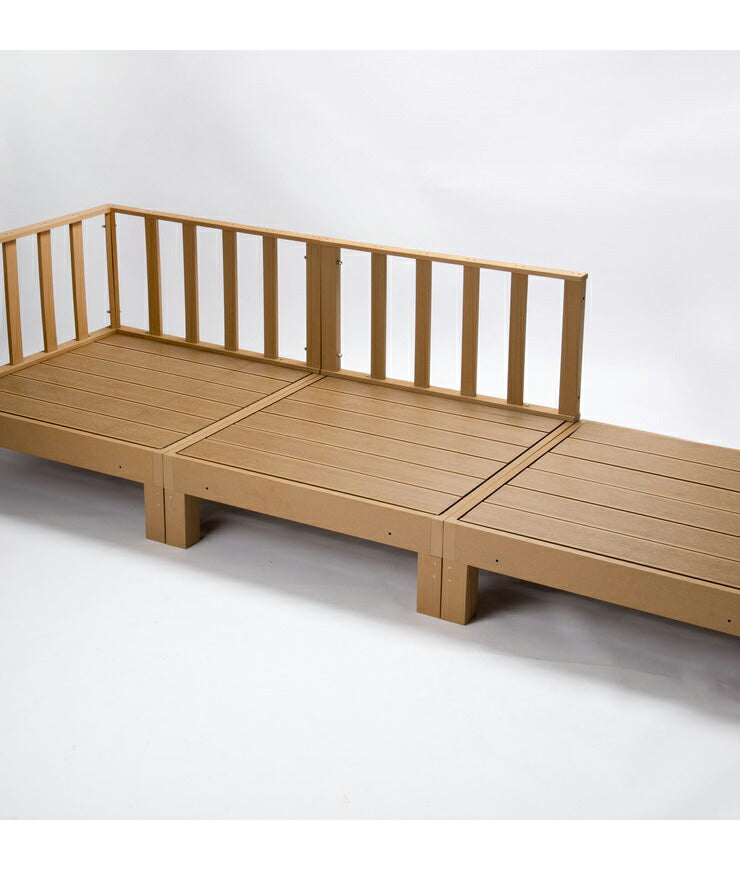 【ウッドデッキ 人工木 サイドパネル 単品】樹脂 89.5cm幅 HP-S 縁台 DIY 腐りにくい 水洗い 連結 ウッドパネル ステージ(代引不可)