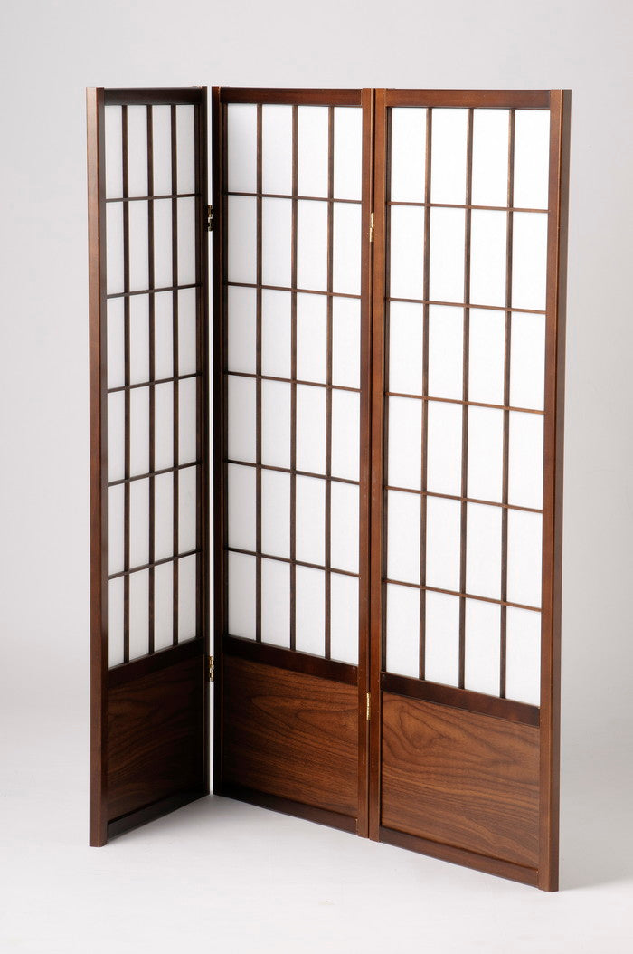 【500円OFF】衝立 3連 完成品 高さ150 スクリーン 障子 屏風 ついたて 和風 茶色 パーティション パーテーション 個室 飲食店(代引不可)
