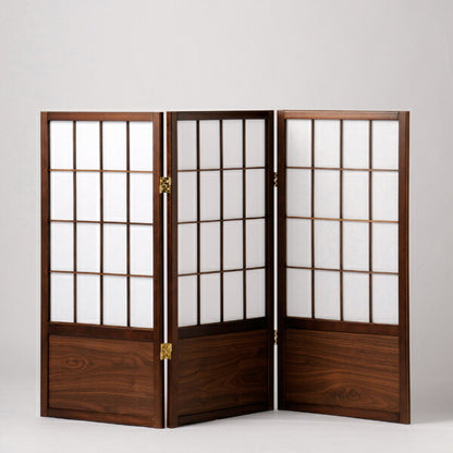 衝立 3連 完成品 高さ90 低め スクリーン 障子 屏風 ついたて 和風 茶色 パーティション パーテーション 個室 飲食店(代引不可)