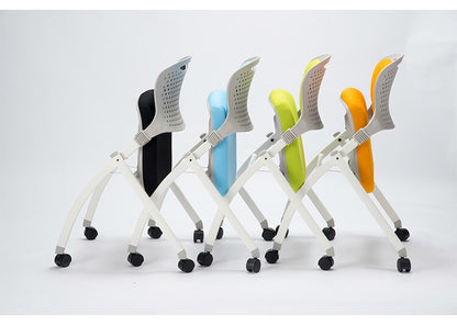 【法人限定】 ミーティングチェア 会議椅子 会議用チェア スタッキングチェア キャスター付き 平行スタッキング 折りたたみ おしゃれ 布張り MJ-40S 2脚セット(代引不可)