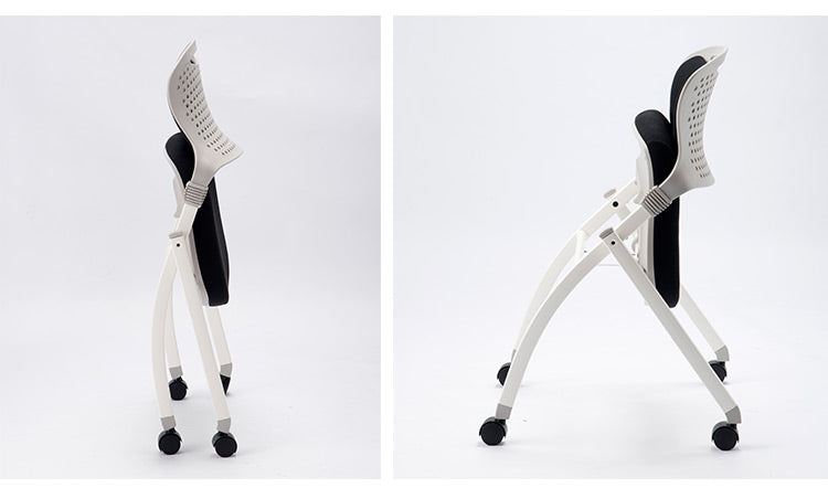 【法人限定】 ミーティングチェア 会議椅子 会議用チェア スタッキングチェア キャスター付き 平行スタッキング 折りたたみ おしゃれ 布張り MJ-40S 2脚セット(代引不可)