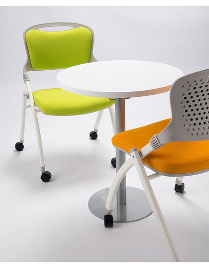 【法人限定】 ミーティングチェア 会議椅子 会議用チェア スタッキングチェア キャスター付き 平行スタッキング 折りたたみ おしゃれ 布張り MJ-40S 2脚セット(代引不可)