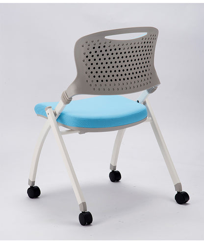 【法人限定】 ミーティングチェア 会議椅子 会議用チェア スタッキングチェア キャスター付き 平行スタッキング 折りたたみ おしゃれ 布張り MJ-40S 2脚セット(代引不可)