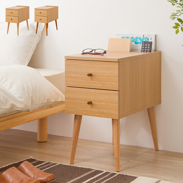 ナイトテーブル N-SIDE ベッド横 ソファ横 ナイトテーブル ミニテーブル サイドテーブル サイドチェスト 引出し付き 半完成品(代引不可)