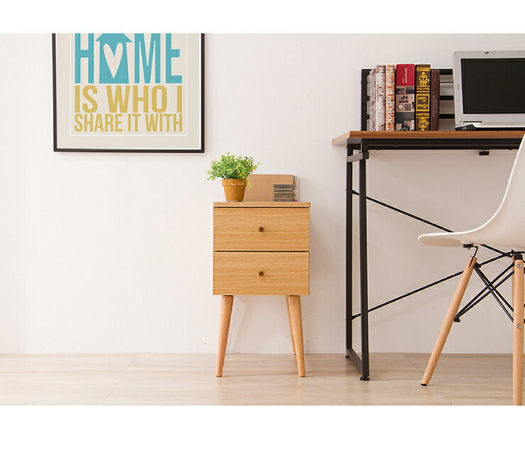 ナイトテーブル N-SIDE ベッド横 ソファ横 ナイトテーブル ミニテーブル サイドテーブル サイドチェスト 引出し付き 半完成品(代引不可)