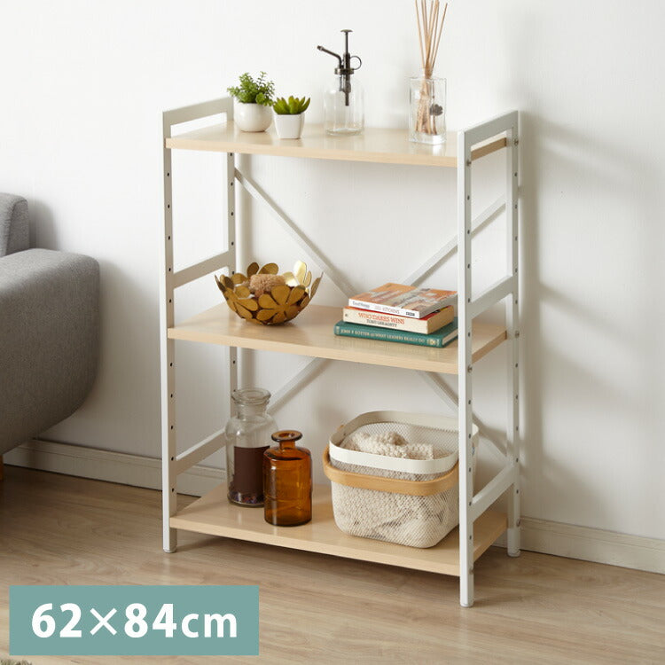 オープンラック ラック 収納ラック 三段 3段 収納 シェルフ レンジラック 棚 キッチン スチール 物置き ランドリーラック(代引不可)