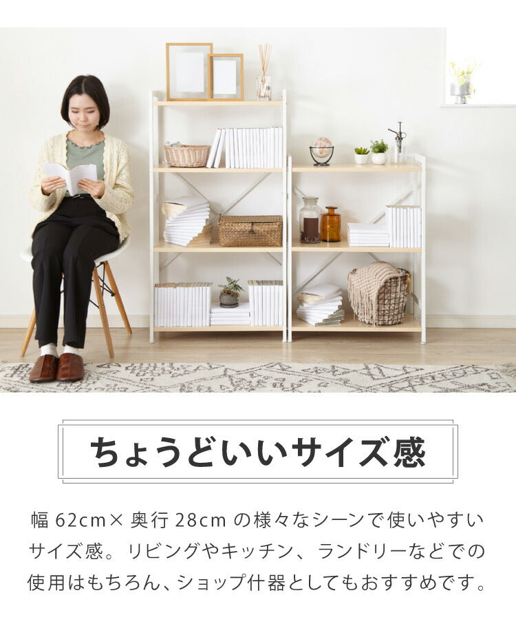 オープンラック ラック 収納ラック 三段 3段 収納 シェルフ レンジラック 棚 キッチン スチール 物置き ランドリーラック(代引不可)