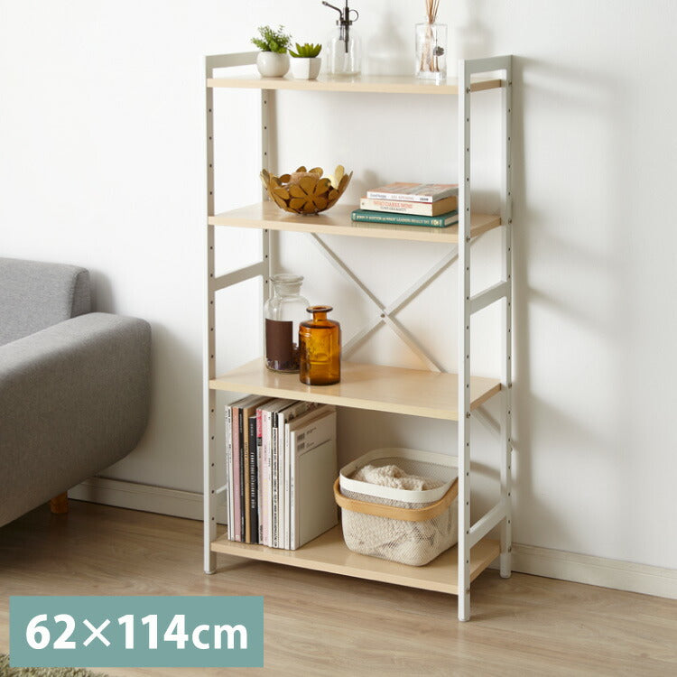 オープンラック ラック 収納ラック 四段 4段 収納 シェルフ レンジラック 棚 キッチン スチール 物置き ランドリーラック(代引不可)