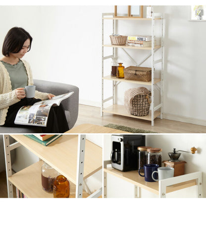 オープンラック ラック 収納ラック 四段 4段 収納 シェルフ レンジラック 棚 キッチン スチール 物置き ランドリーラック(代引不可)