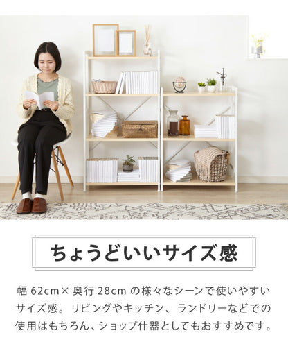 オープンラック ラック 収納ラック 四段 4段 収納 シェルフ レンジラック 棚 キッチン スチール 物置き ランドリーラック(代引不可)