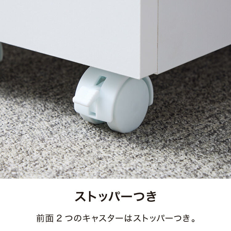 【※法人様限定販売】 デスク ワゴン 鍵 鍵付き デスク パソコン PC オフィス ホワイト 会社 机 事務机 白 SOHO 木製 鍵付きデスクワゴン3段(代引不可)