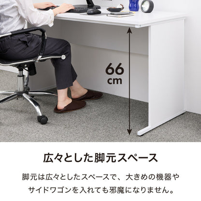 デスク パソコンデスク 幅120cm オフィスデスク 白 ホワイト 平デスク つくえ SOHO 木製 シンプル 机 会社 ワークデスク(代引不可)