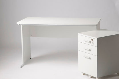 デスク パソコンデスク 幅140cm オフィスデスク 白 ホワイト 平デスク つくえ SOHO 木製 シンプル 机 会社 ワークデスク(代引不可)