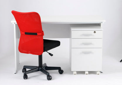 デスク パソコンデスク 幅140cm オフィスデスク 白 ホワイト 平デスク つくえ SOHO 木製 シンプル 机 会社 ワークデスク(代引不可)