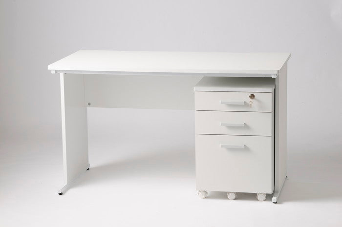 【※法人様限定販売】デスク パソコンデスク 幅140cm オフィスデスク 白 ホワイト 平デスク つくえ SOHO 木製 シンプル事務机 事務用デスク 事務デスク 学習机 学習デスク 業務用(代引不可)