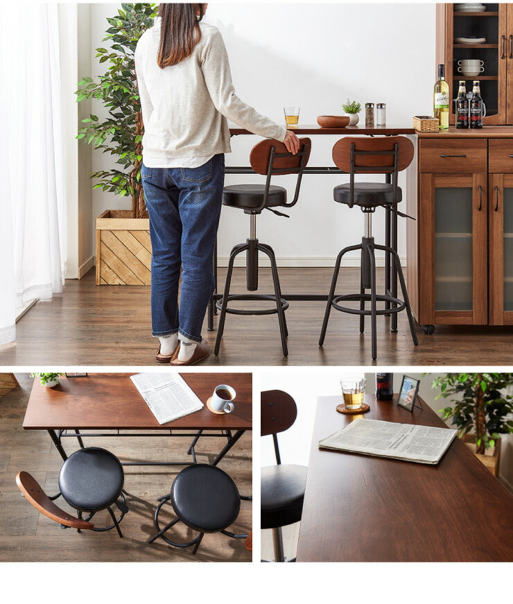 【タム カウンターテーブル 単品】TAM-TT 天然木 幅100 奥行き35 100×35 木製 収納 飲食店 ヴィンテージ おしゃれ 北欧(代引不可)