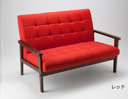 ソファ ソファー 2人掛け 二人掛け 北欧 肘付き フロアソファ おしゃれ かわいい 布張り ブロック調 キルティング(代引不可)