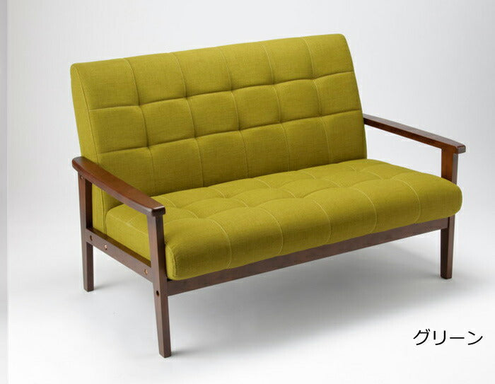 ソファ ソファー 2人掛け 二人掛け 北欧 肘付き フロアソファ おしゃれ かわいい 布張り ブロック調 キルティング(代引不可)