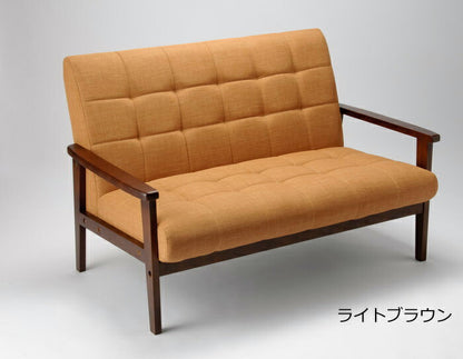 ソファ ソファー 2人掛け 二人掛け 北欧 肘付き フロアソファ おしゃれ かわいい 布張り ブロック調 キルティング(代引不可)