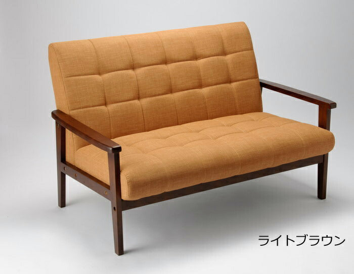 ソファ ソファー 2人掛け 二人掛け 北欧 肘付き フロアソファ おしゃれ かわいい 布張り ブロック調 キルティング(代引不可)