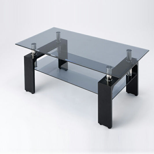 センターテーブル ガラス ガラステーブル 座卓 リビングテーブル センターテーブル ローテーブル 棚付き オシャレ 収納付き ガラス 高級 ゴージャス 8mm厚 強化ガラス ダークブラウン ホワイト ナチュラル(代引不可)