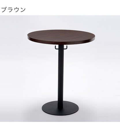 テーブル ラウンドテーブル 円形 幅60 ミーティングテーブル 丸テーブル 会議テーブル カフェテーブル ホワイト ブラウン 丸形 白 茶(代引不可)