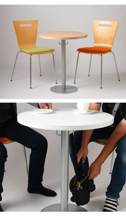 テーブル ラウンドテーブル 円形 幅60 ミーティングテーブル 丸テーブル 会議テーブル カフェテーブル ホワイト ブラウン 丸形 白 茶(代引不可)