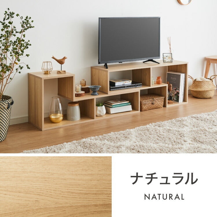 レイアウト自在の テレビ台 テレビボード コーナー ローボード 伸縮 幅100cm~200cm オープンラックにも変形可能 おしゃれ 白 テレビラック TV台 木製 北欧風 TVボード 収納 ディスプレイ 24V 60V