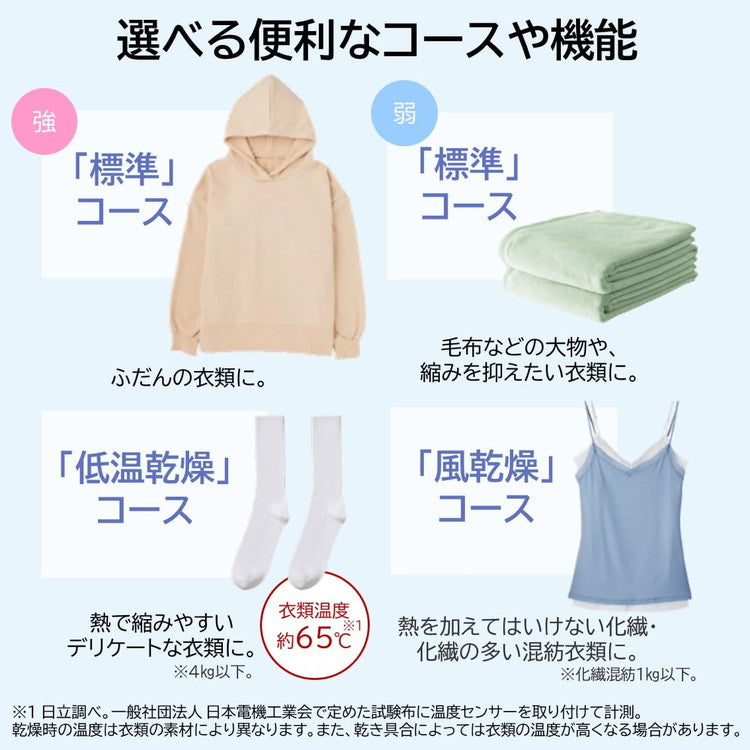 日立 衣類乾燥機 6.0kg ピュアホワイト DE-N60HV W 風乾燥 6キロ 除菌コース 乾燥機 一人暮らし 日本製 衣類 布団 ふとん ふとん乾燥機 服 HITACHI