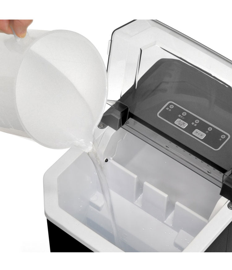 高速製氷機 家庭用 氷 自動製氷機 ブラック アイスメーカー 大人数 大容量 アウトドア パーティ お酒 晩酌 自動停止 バーベキュー 釣り 氷 製氷機 簡単操作 氷作り 製氷 VS-HI04BE-BK