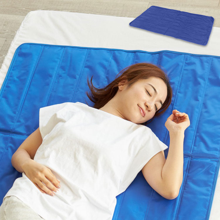 清潔水洗いOK ひんやり冷感マット 90×140cm 夏 冷感マット 熱吸収 電気不要 エコ 水洗いOK 冷却マット クールマット 接触冷感 涼感寝具 クール寝具 夏用寝具 敷きパッド 敷パッド 敷きパット
