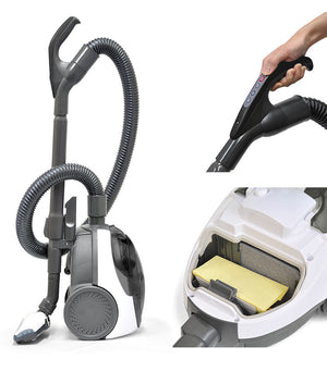 紙パック式 掃除機 紙パック式 各社共通紙パック対応 吸引力 キャニスター型 すきま用吸込口 伸縮パイプ 軽量 軽い コンパクト 5m 5メートル コード付き コード式 一人暮らし 電気掃除機