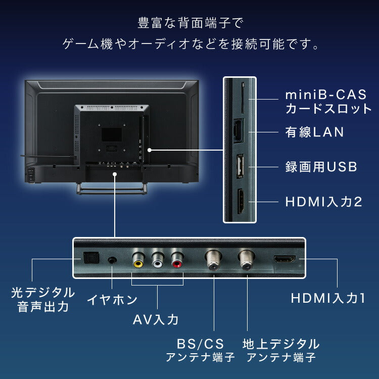 テレビ 32型 液晶テレビ ベゼルレス ダブルチューナー 日本製LSI搭載 32インチ ホテルモード搭載 裏録画 3波 地デジ BS 110度CSデジタル HD simplus シンプラス SP-32TVD-01 VAパネル 壁掛け対応