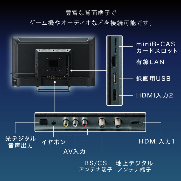 液晶テレビ 32型 ベゼルレス VAパネル ダブルチューナー 裏録画 3波 地