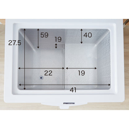 【中古】【アウトレット品】冷凍庫 上開き 66L バスケット付き 鍵付き 静音 大容量 冷凍冷蔵庫 省エネ 温度調整 冷凍ストック まとめ買い 冷凍食品 simplus シンプラス SP-66LUPD