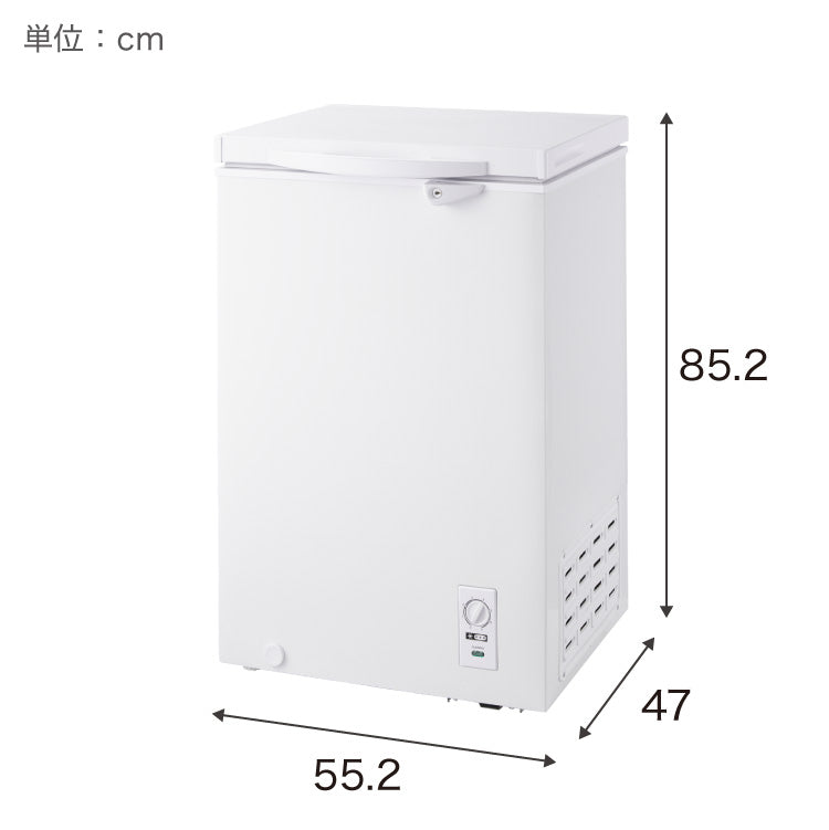 【中古】【アウトレット品】simplus 冷凍庫 上開き 100L 庫内灯付き バスケット付き 鍵付き 静音 大容量 冷凍冷蔵庫 省エネ 温度調整 冷凍ストック まとめ買い 冷凍食品 SP-100LUPD