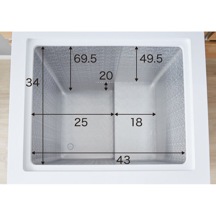 【中古】【アウトレット品】simplus 冷凍庫 上開き 100L 庫内灯付き バスケット付き 鍵付き 静音 大容量 冷凍冷蔵庫 省エネ 温度調整 冷凍ストック まとめ買い 冷凍食品 SP-100LUPD