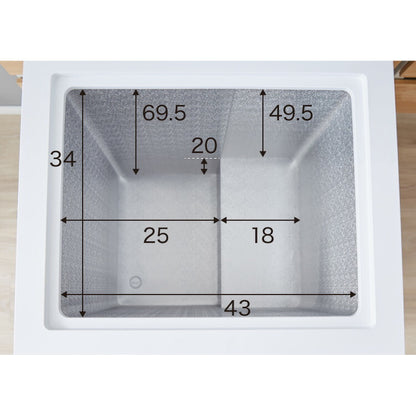 【中古】【アウトレット品】simplus 冷凍庫 上開き 100L 庫内灯付き バスケット付き 鍵付き 静音 大容量 冷凍冷蔵庫 省エネ 温度調整 冷凍ストック まとめ買い 冷凍食品 SP-100LUPD